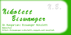 nikolett biswanger business card